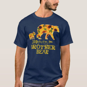 Camiseta Brother Bear Sunflower Funny Madre Familia Padre