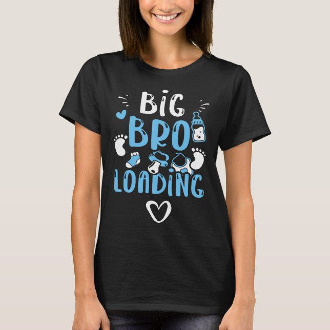 Camiseta Brother Big Bro Loading  Baby Boy Sayings (Anverso)