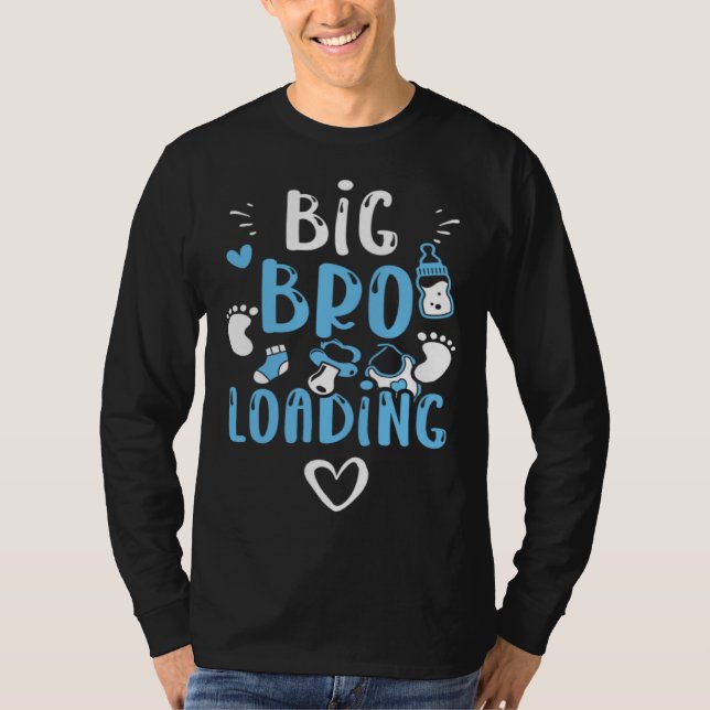 Camiseta Brother Big Bro Loading  Baby Boy Sayings (Anverso)