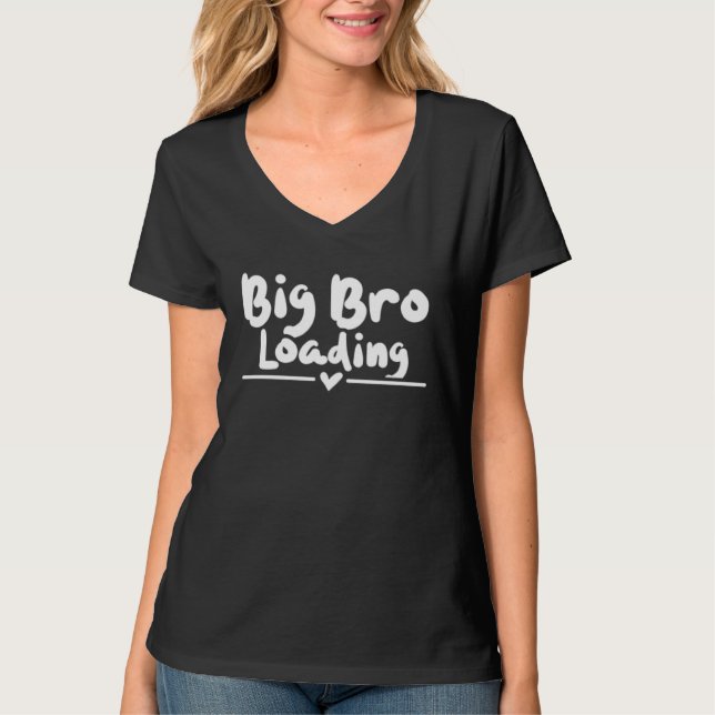 Camiseta Brother Big Bro Loading  Baby Sayings (Anverso)