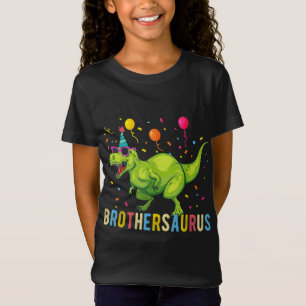 Camiseta Brother Birday Boy T Rex Dinosaur