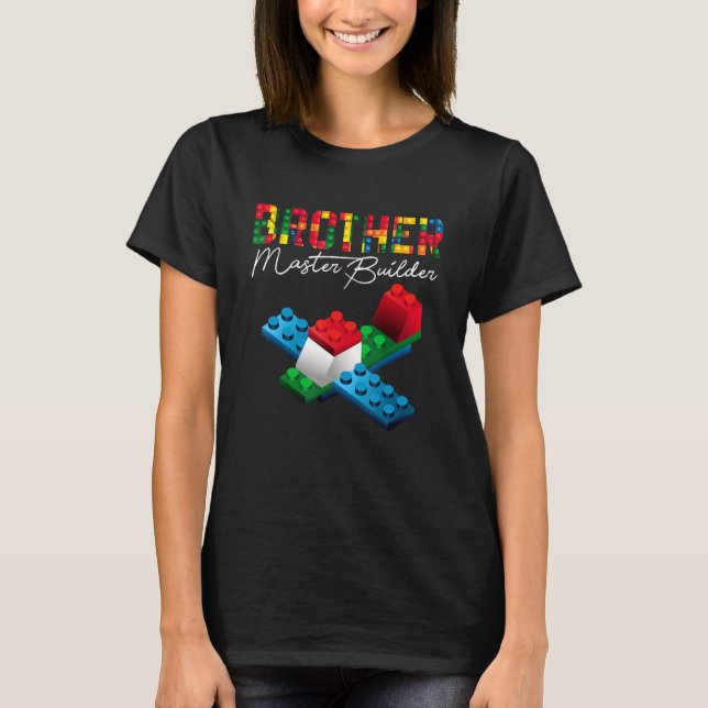 Camiseta Brother Brick Builder Bloques Master Builder Build (Anverso)