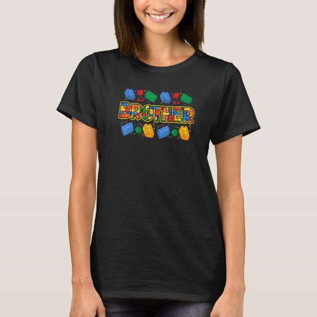 Camiseta Brother Brick Builder Boy Master Builder Blocks Bu (Anverso)