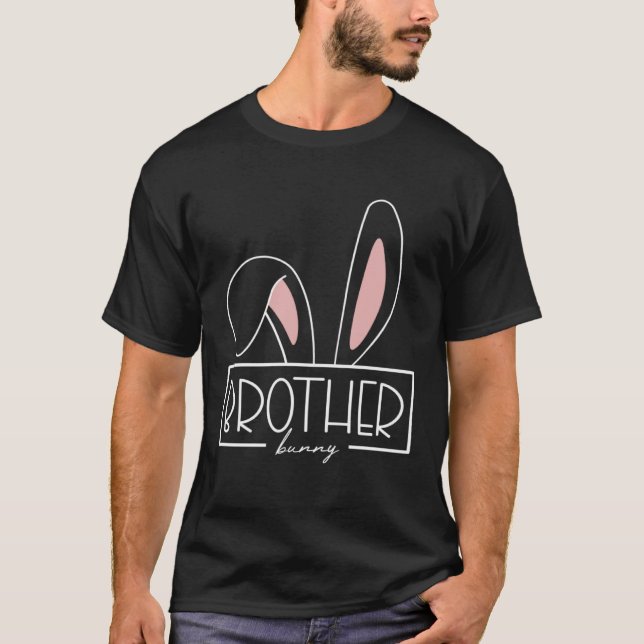 Camiseta Brother Bunny Costume Egg Hunt Family Rabbit Ears  (Anverso)