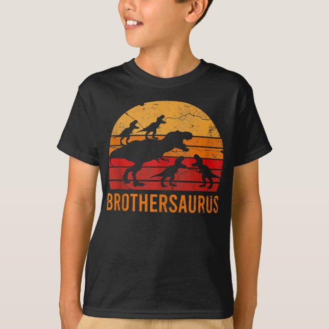 Camiseta Brother Dinosaur 5 kid Funny Gran Hermano (Anverso)