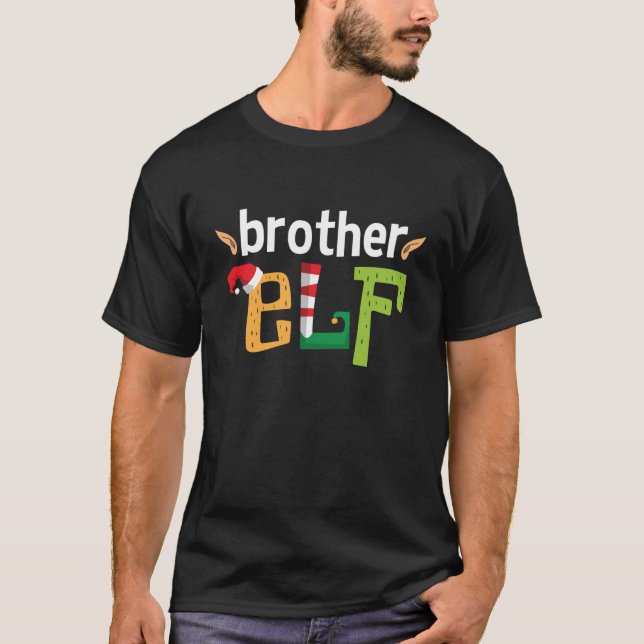 Camiseta Brother Elf Christmas Elves Squad Son Matching Elf (Anverso)