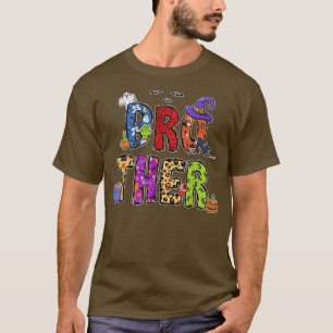 Camiseta Brother Halloween Leopard Costume Ghost Witch Bro