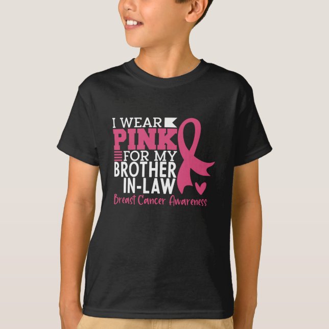 Camiseta Brother In Law Family Matching Breast Cancer (Anverso)