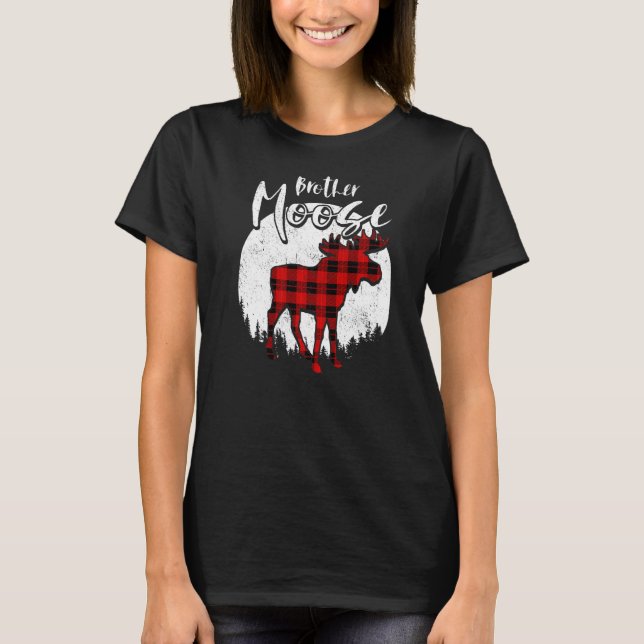 Camiseta Brother Moose Red Plaid Búfalo Familia Matanza Pa (Anverso)