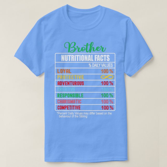 Camiseta Brother Nutrition Hacts National Brothers Day (Diseño del anverso)