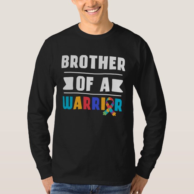 Camiseta Brother Of A Warrior Autism Awareness Proud Family (Anverso)
