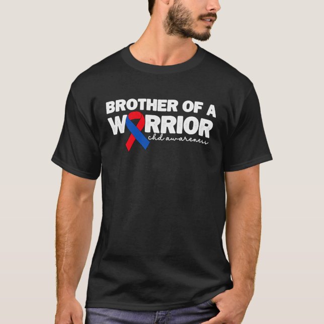Camiseta Brother Of A Warrior CHD Congenital Heart Defect A (Anverso)
