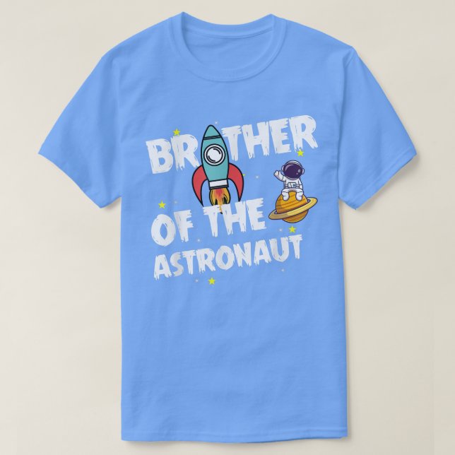 Camiseta Brother of the Astronaut Space Theme Birthday Part (Diseño del anverso)