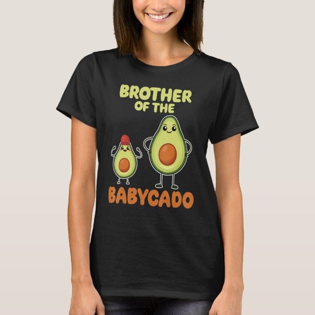Camiseta Brother Of The Babycado Avocado Cute Family Pregna (Anverso)