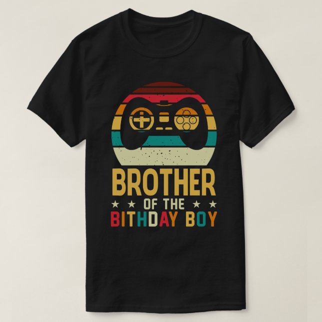 Camiseta BROTHER Of The Birthday Boy Game Vintage (Diseño del anverso)