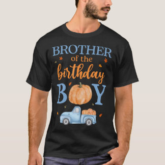 Camiseta Brother Of The Birthday Boy Pumpkin Truck 1St Bday