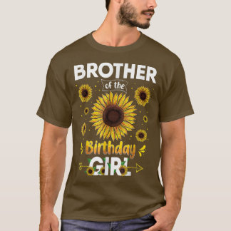 Camiseta Brother Of The Birthday Girl Sunflower Party Famil
