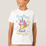 Camiseta Brother of the First birthday Unicorn<br><div class="desc">Celebrate baby's first birthday with this special t-shirt,  special and personalized design</div>