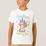 Camiseta Brother of the First birthday Unicorn<br><div class="desc">Celebrate baby's first birthday with this special t-shirt,  special and personalized design</div>