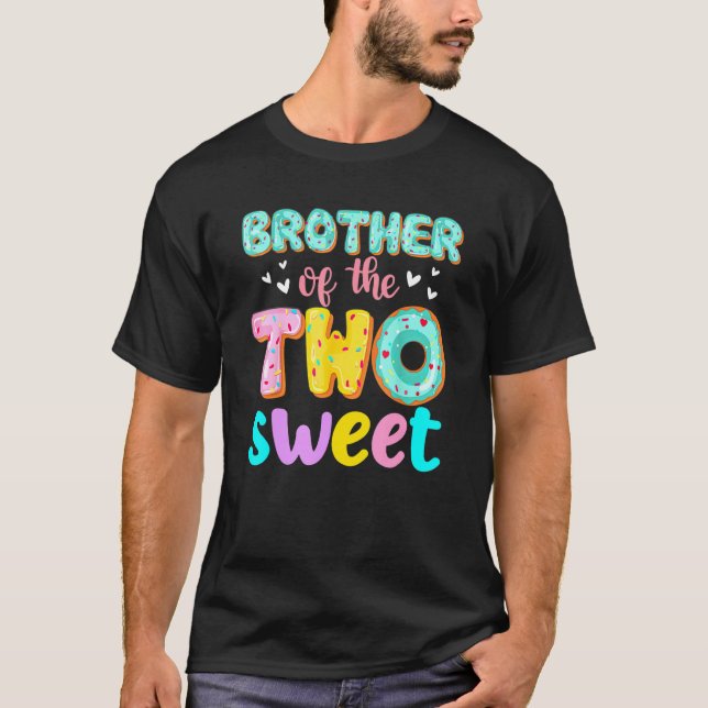 Camiseta Brother Of The Two Sweet Donut Birthday Family The (Anverso)