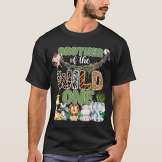 Camiseta Brother ofhe Wild One 1St Birthday Family Safari J