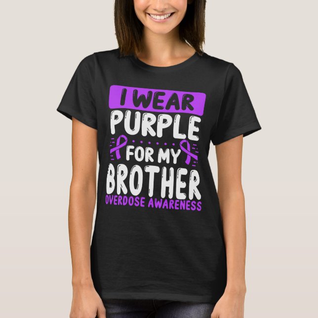 Camiseta Brother Purple Ribbon Twin Overdose Awareness