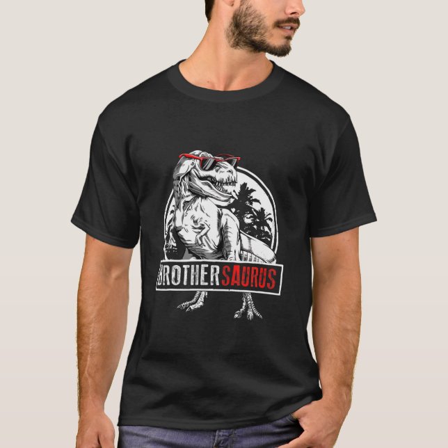 Camiseta Brother Saurus T Rex Dinosaur Brother Saurus Fathe (Anverso)