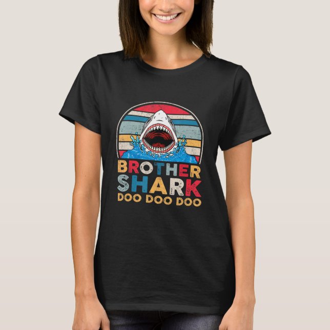 Camiseta Brother Shark Doo Doo Doo Tee Perfect Fathers Day (Anverso)