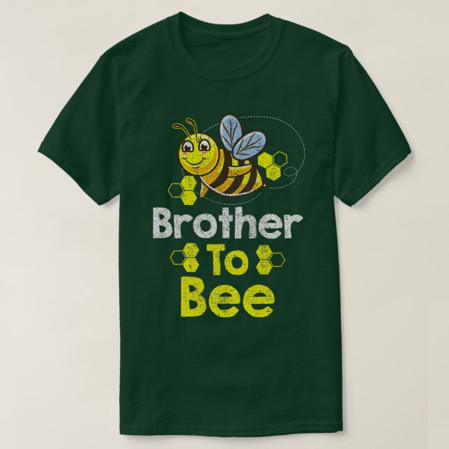 Camiseta Brother To Bee Gender Reveal Vintage  (Diseño del anverso)