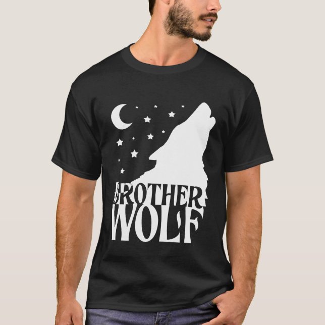 Camiseta Brother Wolf Wolf Pack Wolf Family Matching Family (Anverso)