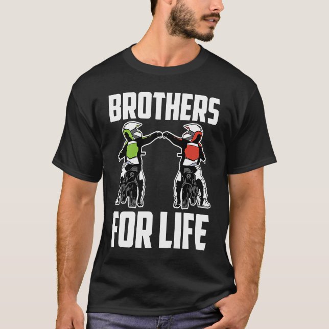 Camiseta Brothers For Life Bike Mx Motocross Dirt Biking Br (Anverso)