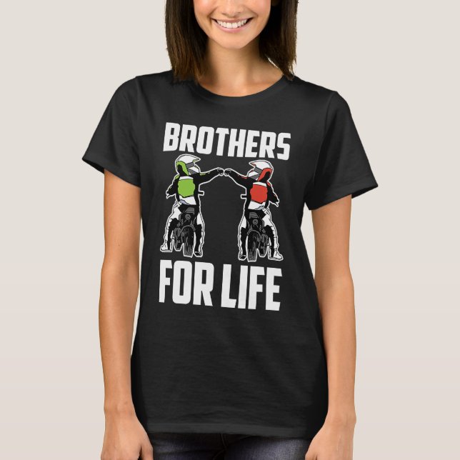 Camiseta Brothers For Life Bike Mx Motocross Dirt Biking Br (Anverso)
