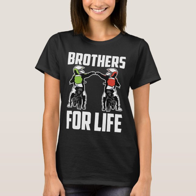 Camiseta Brothers For Life Bike Mx Motocross Dirt Biking Br (Anverso)