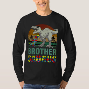Camiseta Brothersaurus Dinosaur Rex Hermano Saurus Autismo 