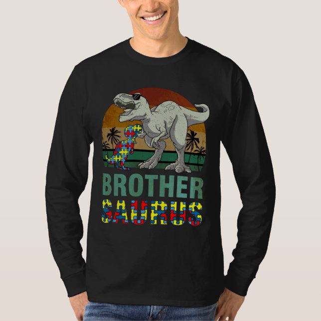 Camiseta Brothersaurus Dinosaur Rex Hermano Saurus Autismo  (Anverso)
