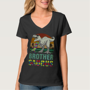 Camiseta Brothersaurus Dinosaur Rex Hermano Saurus Autismo 