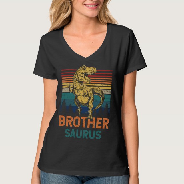 Camiseta Brothersaurus Rex Dinosaur Brother Saurus Family M (Anverso)