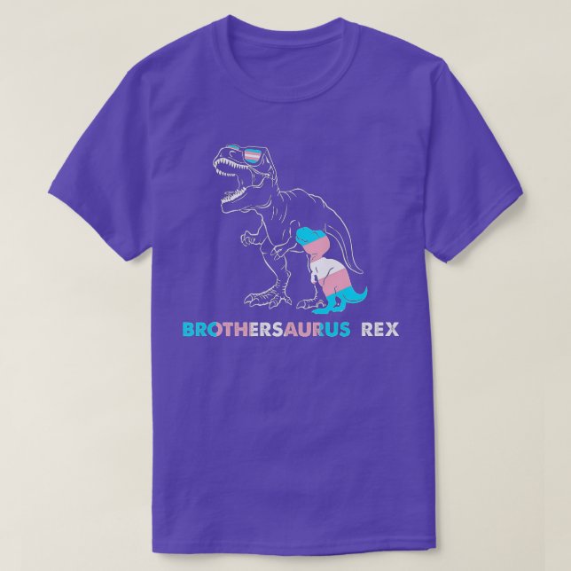 Camiseta Brothersaurus Rex T Rex Transgender Day Of Visibil (Diseño del anverso)