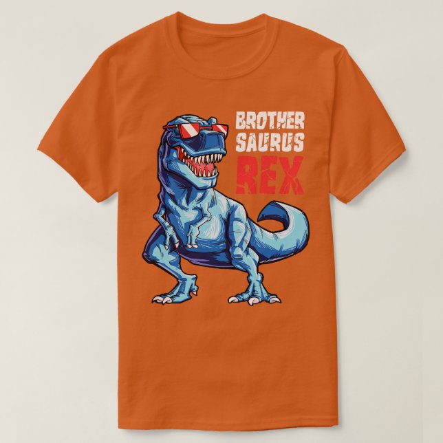 Camiseta Brothersaurus T rex Brother Saurus Dinosaur Boys 1 (Diseño del anverso)