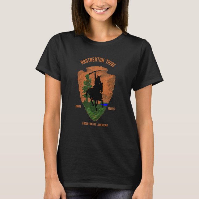 Camiseta BrothertonTribe Native American Indian Proud Retro (Anverso)