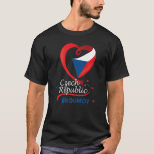 Camiseta Broumov República Checa Bandera Del Corazón Cubier