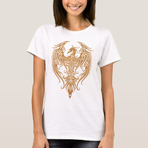 Camiseta Brown adornado Phoenix tribal