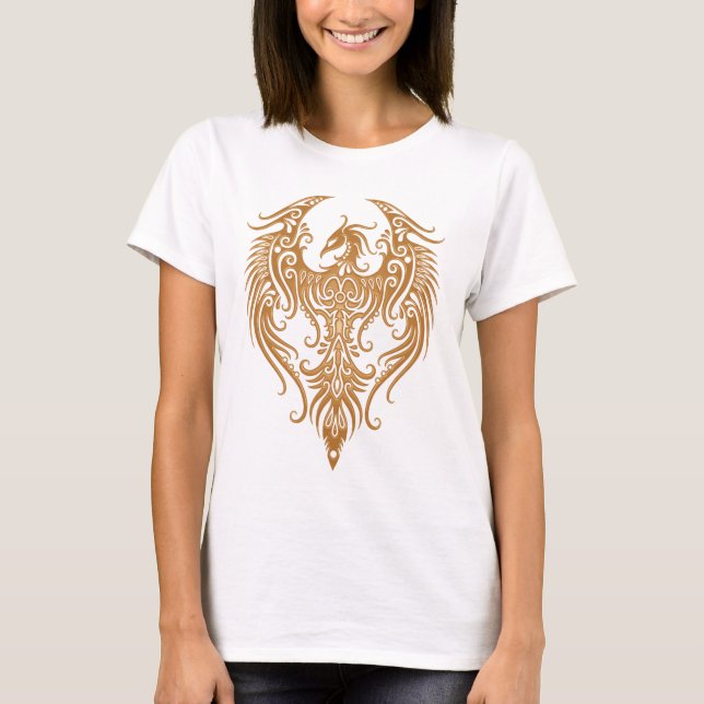 Camiseta Brown adornado Phoenix tribal (Anverso)