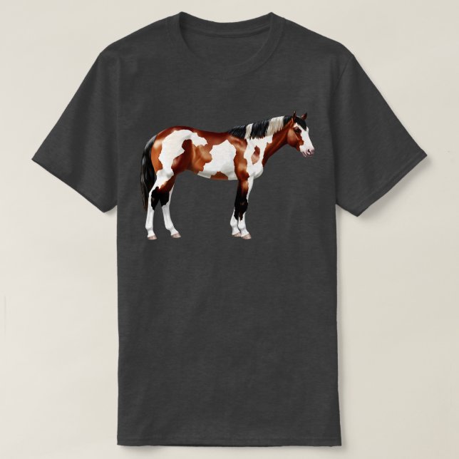 Camiseta Brown Bay Tovero Pinto Paint Horse (Diseño del anverso)