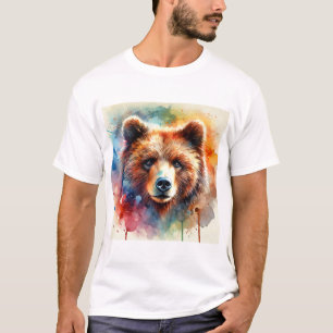 Camiseta Brown Bear 170624AREF118 - Watercolor