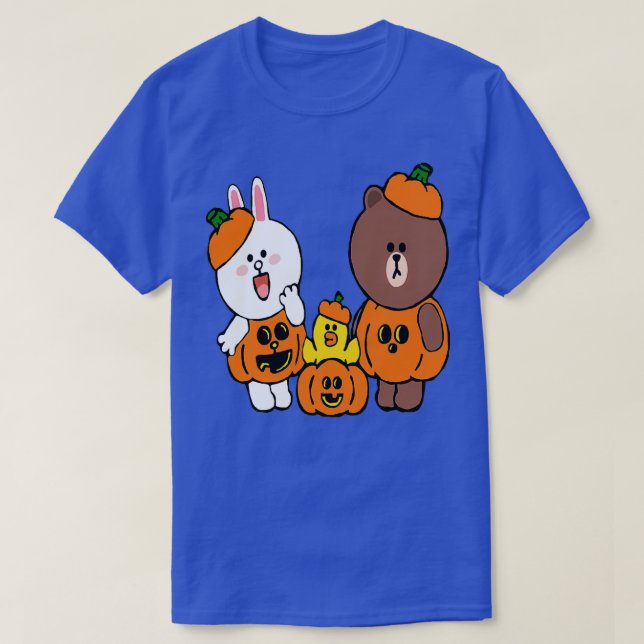 Camiseta Brown bear cony bunny rabbit duck pumpkins (Diseño del anverso)