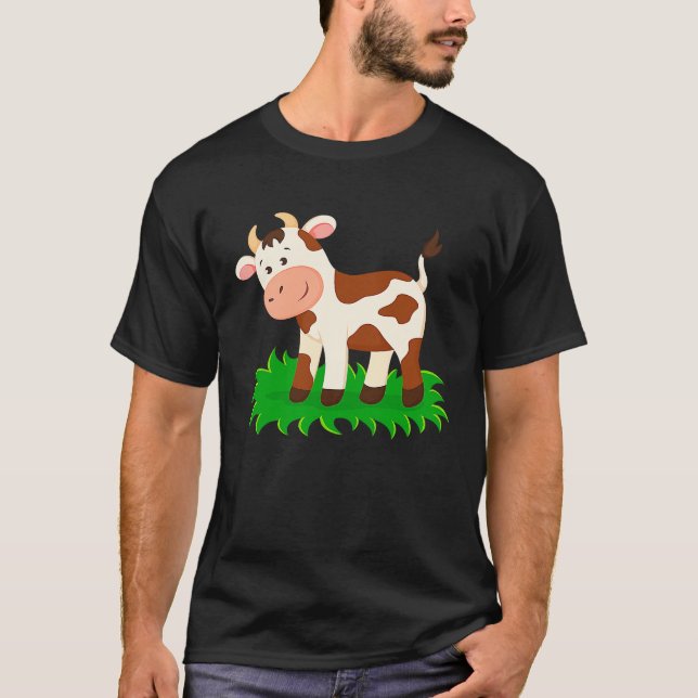 Camiseta Brown Cow Baby Kids Boys Girls Calf (Anverso)