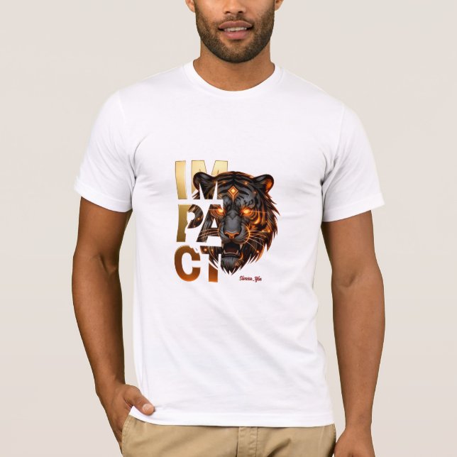 Camiseta Brown Gold Tiger 'IMPACT' - Bold Gold Aesthetic (Anverso)