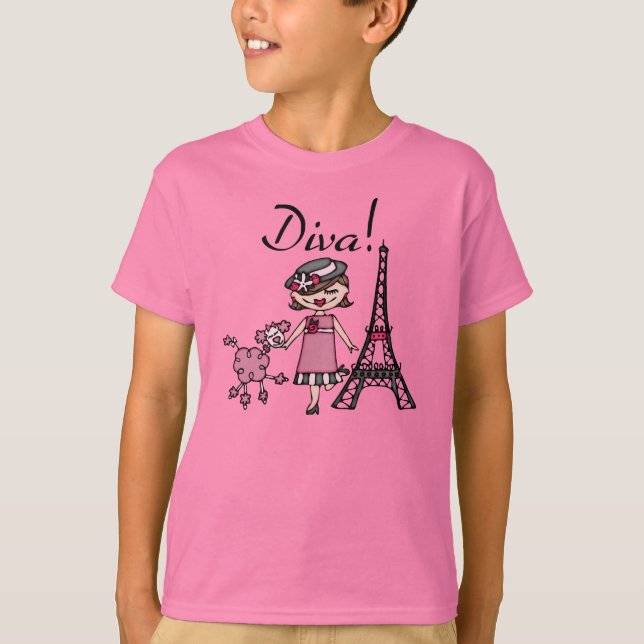 Camiseta Brown Hair Diva (Anverso)