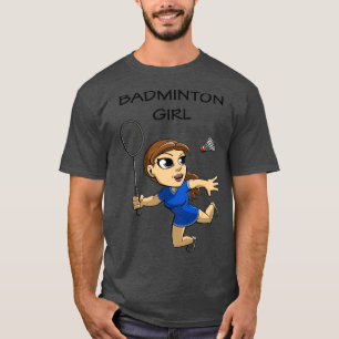 Camiseta Brown Haired Badminton Chica de la Corte T